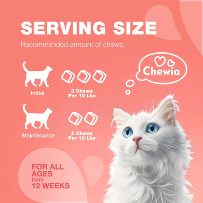 Cat Flea & Tick Chews – Daily Oral Soft Treats for All Breeds & Ages, Natural Chicken Flavor