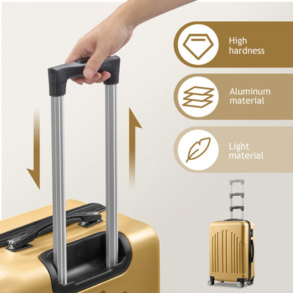 Vertical Striped 4-in-1 Luggage Set – Durable Travel Suitcase