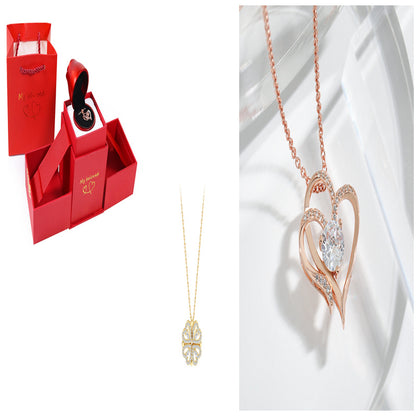 Women’s Zircon Four-leaf Clover Necklace – Multi-Wear Detachable Clavicle Chain