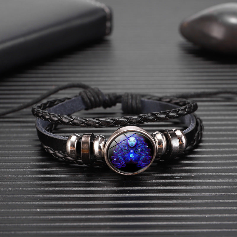 Zodiac Constellation Braided Bracelet – Unisex Jewelry