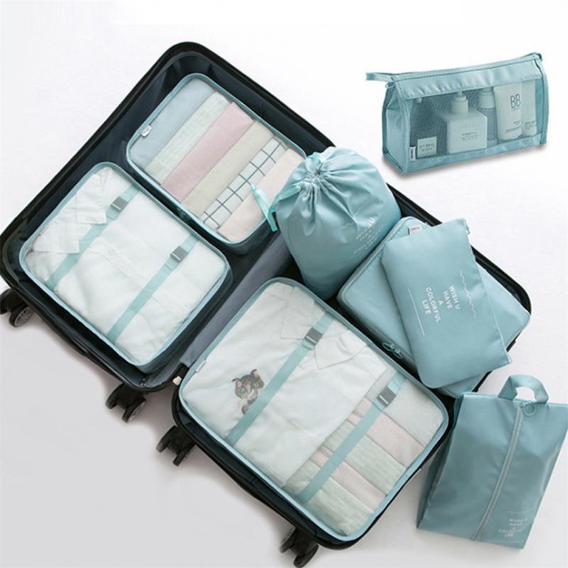 8pcs Travel Packing Cubes – Luggage Organizer Set for Clothes, Shoes & Underwear
