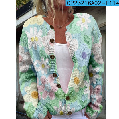 Women’s 3D Printed Knit Cardigan