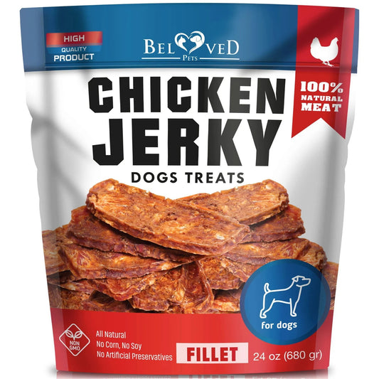 Chicken Jerky Dog Treats – Human Grade Grain-Free High Protein Snacks (1.5 lb)