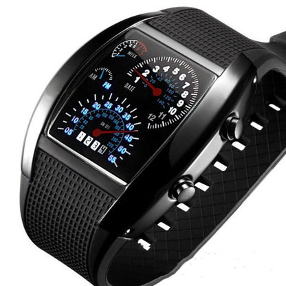 Men’s Unique LED Digital Watch – Fashion Electronic Wristwatch