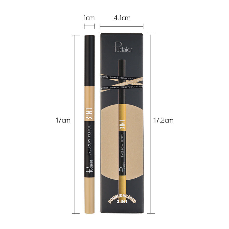 3-in-1 Triangle Waterproof Brow Pencil