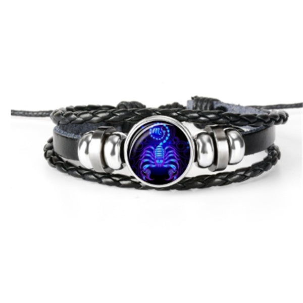 Zodiac Constellation Braided Bracelet – Unisex Jewelry
