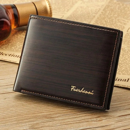 Men’s Leather Bifold Wallet – Credit Card & ID Holder