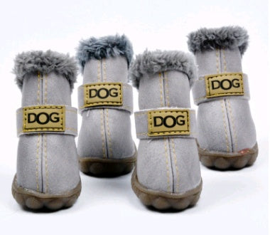 Warm Dog Snow Boots – Thick Winter Shoes for Teddy & Small Breeds