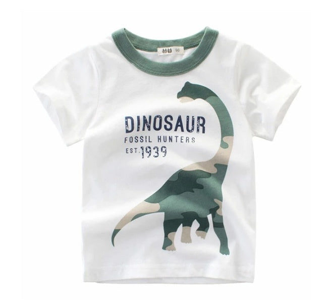 "Boys Cotton T-Shirt Summer Short Sleeve Kids Clothing"
