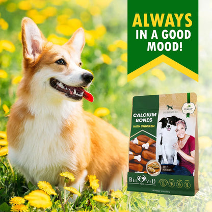 Dog Calcium Bones with Chicken – Rawhide-Free Healthy Training Chew Treats