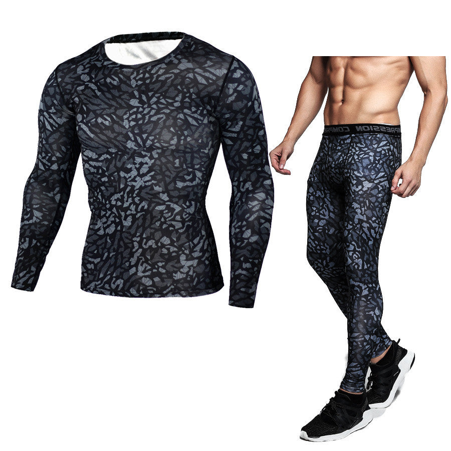 Men’s Camouflage Compression Workout Set