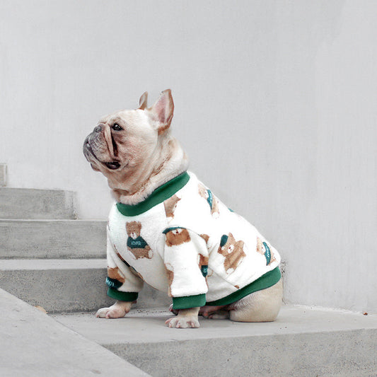 French Dog Pajamas – Warm Winter Clothes for Corgi & Small Pets