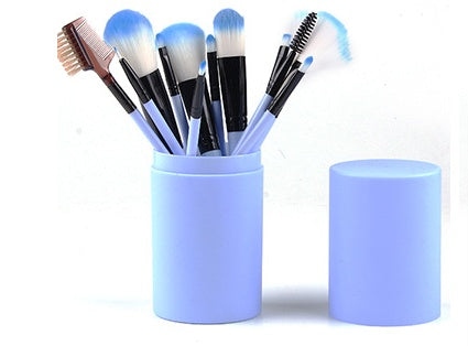 12-Pcs Makeup Brush Set – Blush, Eyeshadow, Eyelash & Highlighter Brushes