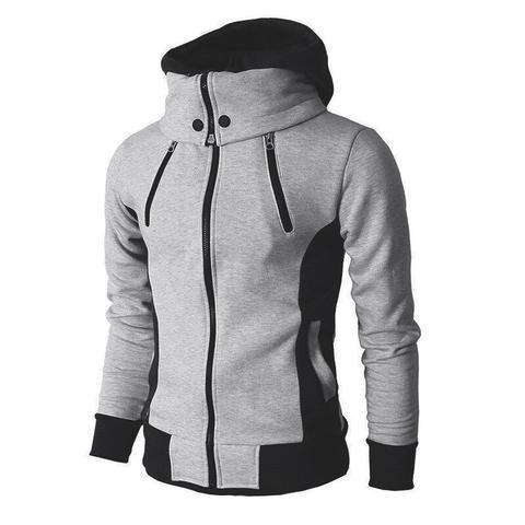 Men's Zip Up Hooded Jacket – Casual Slim Sports Sweatshirt