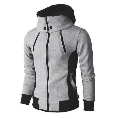 Men's Zip Up Hooded Jacket – Casual Slim Sports Sweatshirt