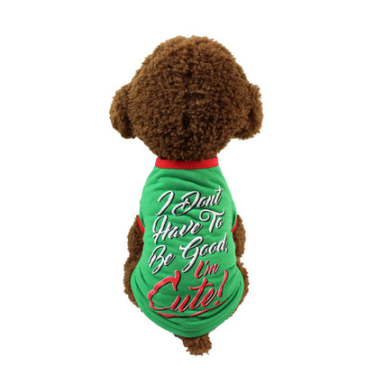 Dog Christmas Costume Sweatshirt Vest Clothes
