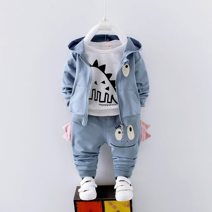 "Boys Cotton Clothing Set for Spring and Autumn"