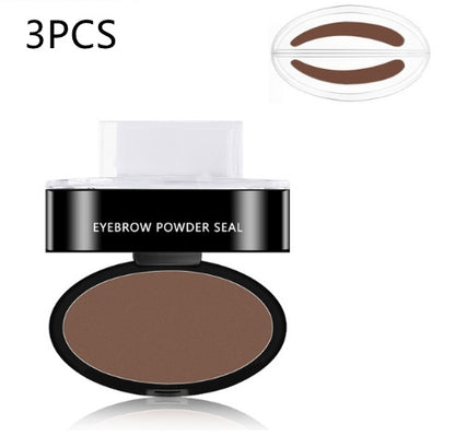Eyebrow Powder Stamp & Stencil Kit Waterproof Makeup