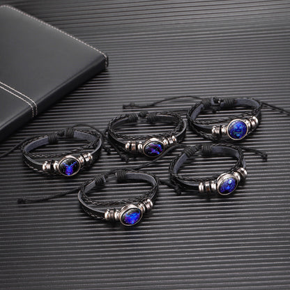 Zodiac Constellation Braided Bracelet – Unisex Jewelry