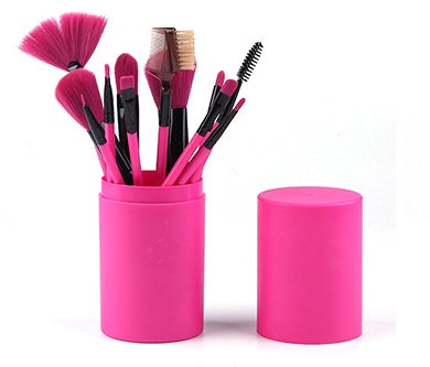 12-Pcs Makeup Brush Set – Blush, Eyeshadow, Eyelash & Highlighter Brushes