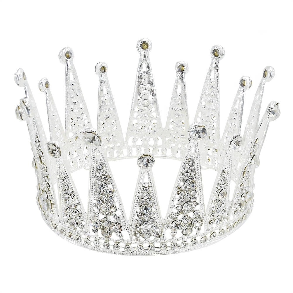 Alloy Hollow Diamond Bridal Crown