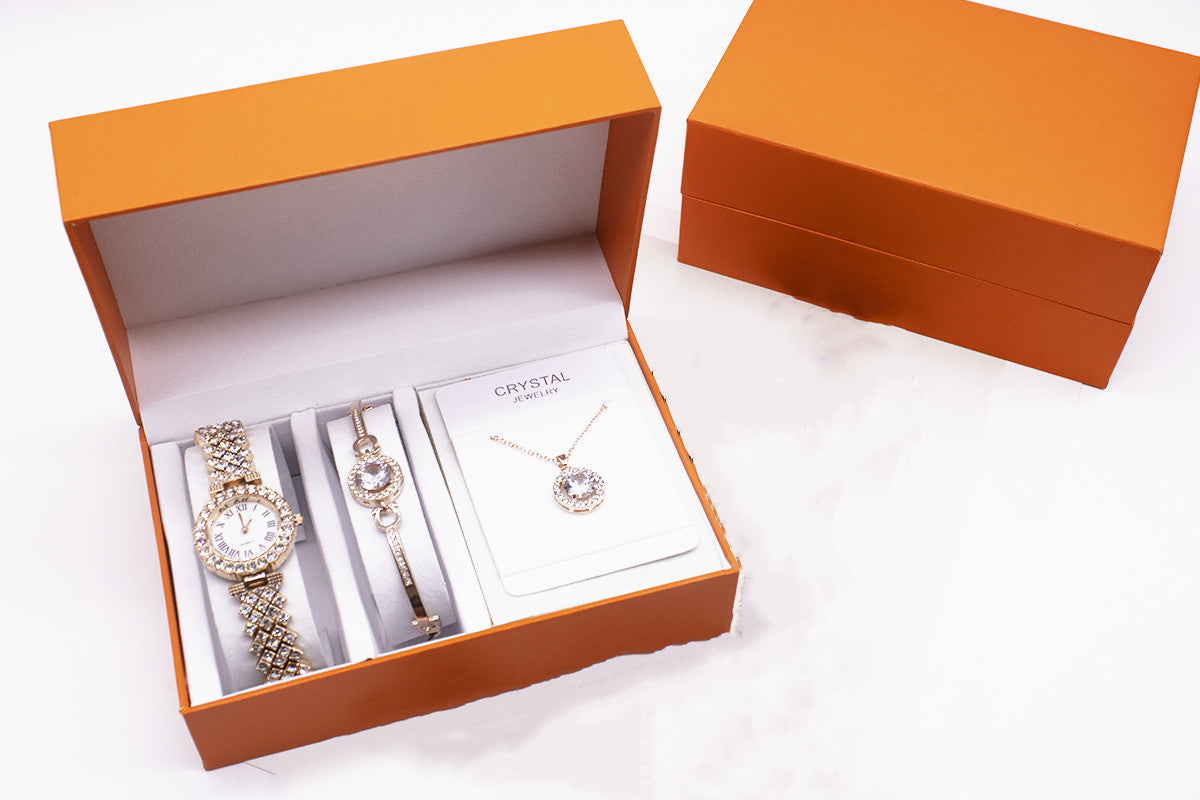 Women’s 3-Piece Rhinestone Watch Set