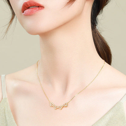Retro Magnetic Heart Clover Pendant Necklace – Women’s Love Jewelry Gift