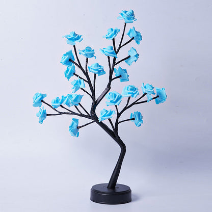 Flower Tree Rose Table Lamp – USB Fairy Night Light for Home & Gifts