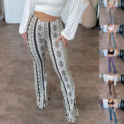 High Elastic Slim Pants – Sexy Print