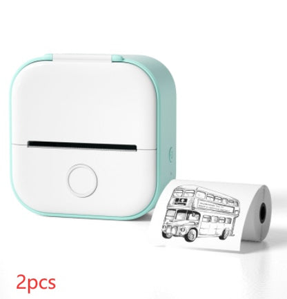 Portable Mini Thermal Label & Photo Printer | Bluetooth-Compatible | Price Tag & Student Study Aid Printer