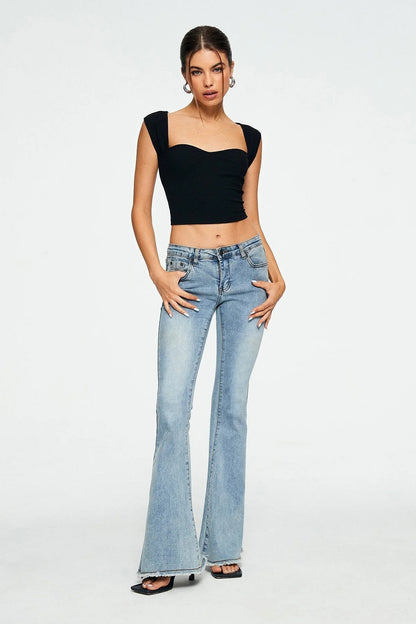 Women’s Sweetheart Ribbed Crop Top