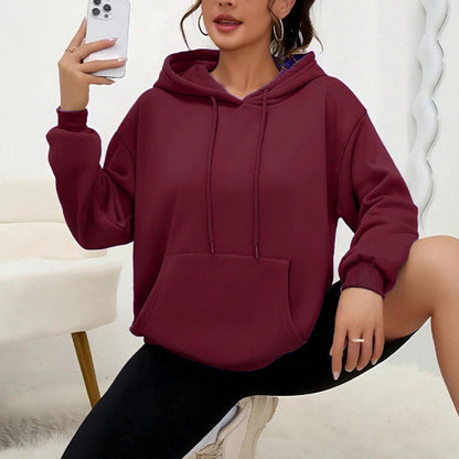 Women’s Loose Fit Drawstring Sweatshirt with Pockets