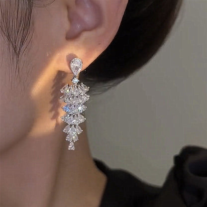 Zircon Christmas Tree Earrings – Dangle Jewelry for Women
