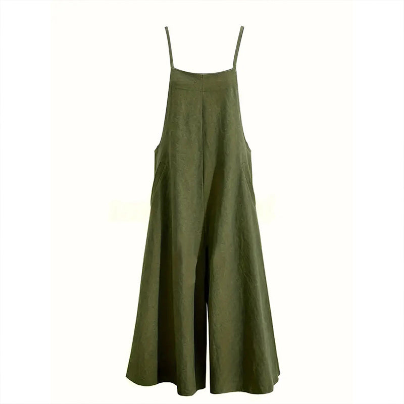 Plus Size Women’s Sleeveless Casual Jumpsuit with Pockets