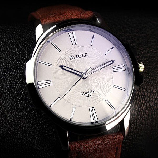 YAZOLE Men’s Fashion Quartz Watch – Luxury Business Wristwatch