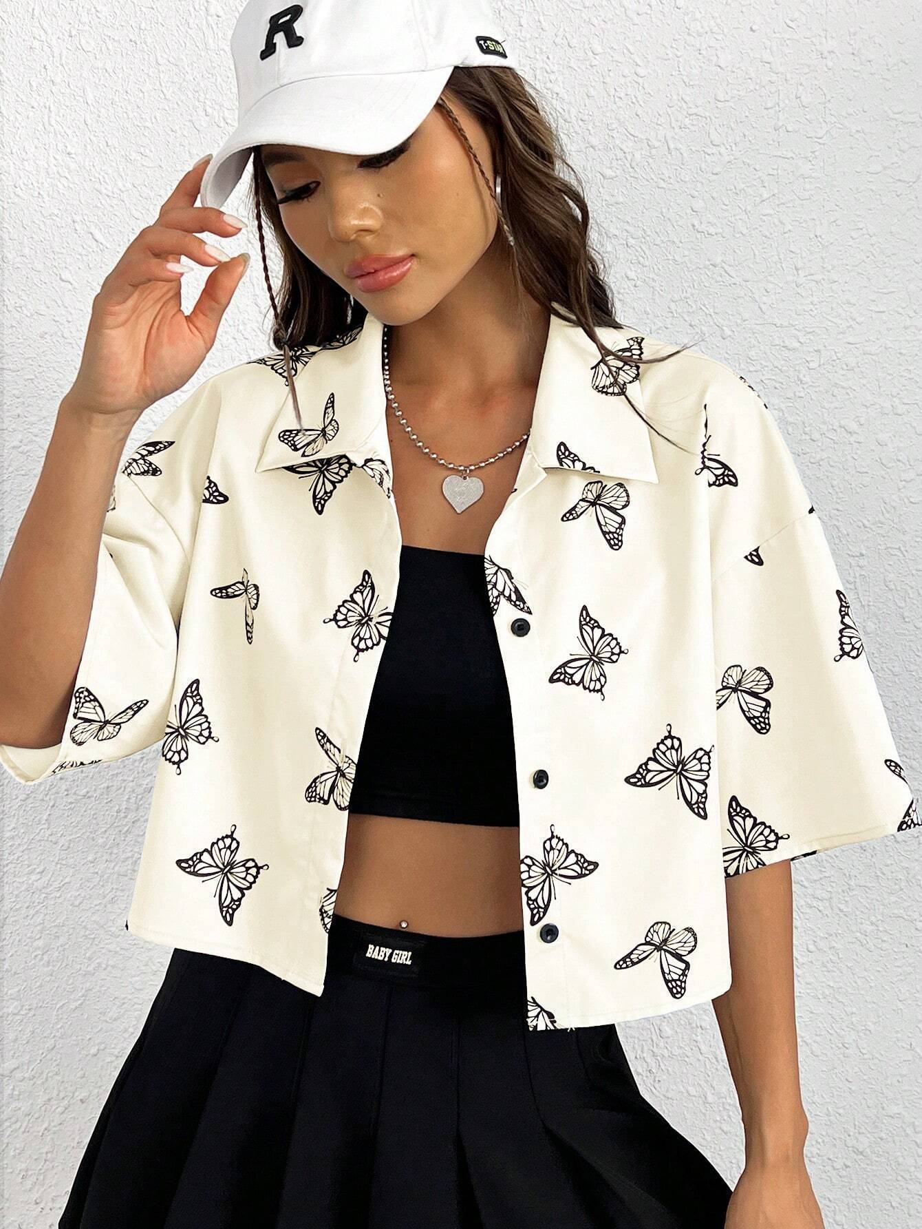 Women’s Butterfly Print Shirt
