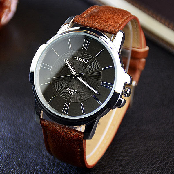 YAZOLE Men’s Fashion Quartz Watch – Luxury Business Wristwatch