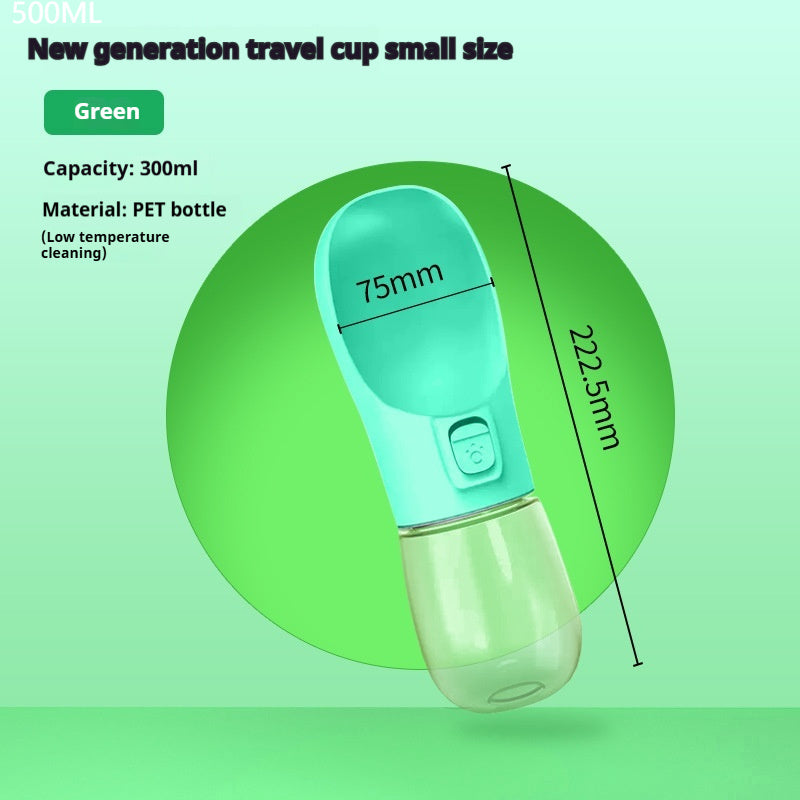 Portable Dog Water Bottle Feeder – Travel Pet Drinking & Food Bowl for Outdoor Use