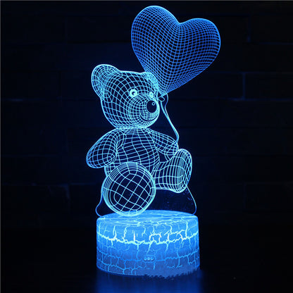 3D LED Night Lamp – USB Acrylic Neon Light for Home & Gifts
