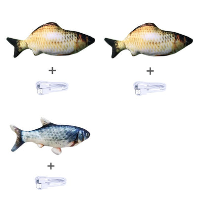 Electric Jumping Fish Cat Toy (Without Catnip) – Realistic Simulation Plush Pet Toy
