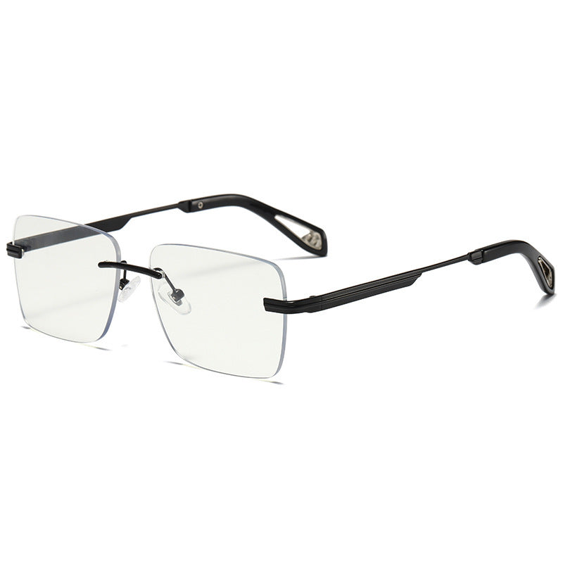 Frameless Square Sunglasses – Retro Men & Women Shades
