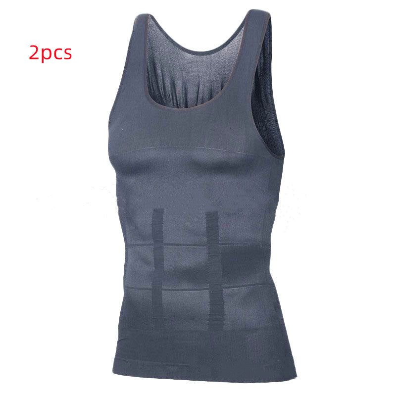 Men’s Body Tummy Shaper Vest – Slim Fit Compression Undershirt