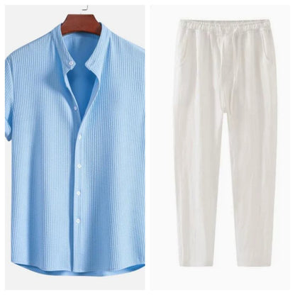 Men’s Summer Loose Shirt – Short Sleeve Casual Top