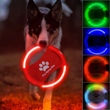 LED Glowing Dog Flying Disc Toy