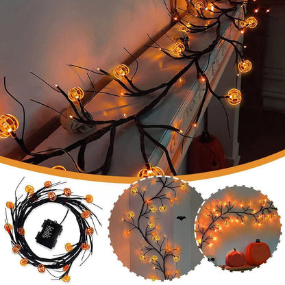 Halloween LED String Lights – Bat & Pumpkin Party Decorations