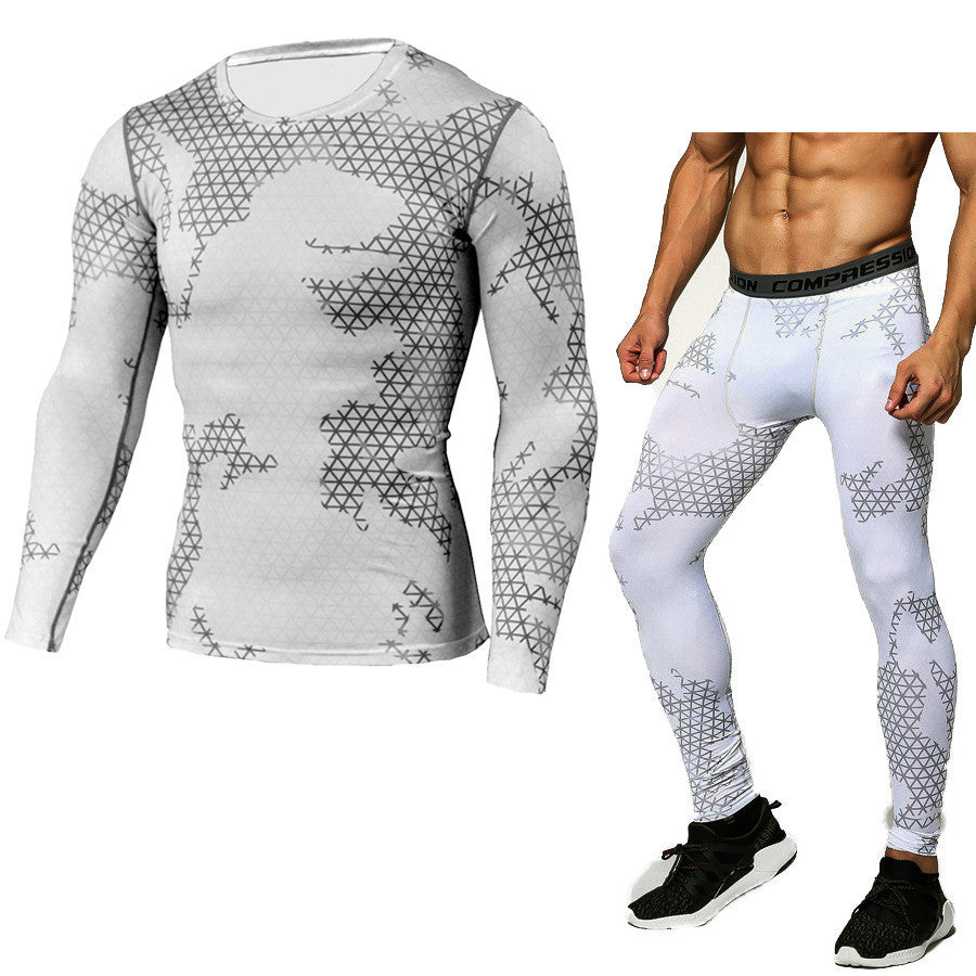 Men’s Camouflage Compression Workout Set