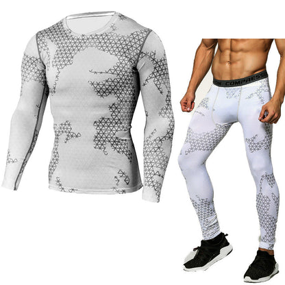 Men’s Camouflage Compression Workout Set