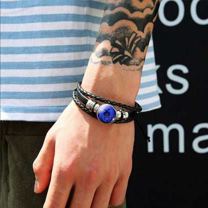 Zodiac Constellation Braided Bracelet – Unisex Jewelry