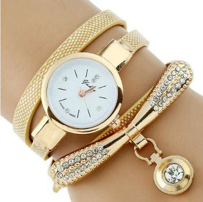 Women’s Gnova Platinum Rhinestone Gold Watch