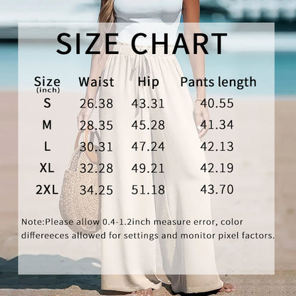 Women’s High Waist Elastic Wide Leg Pants